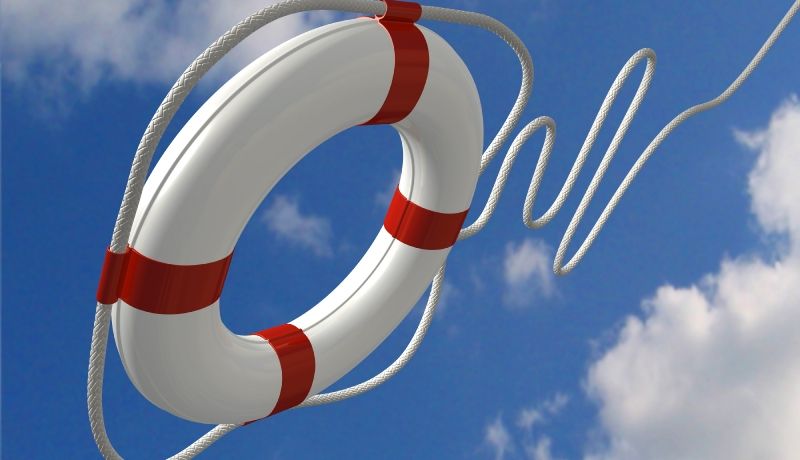 redningskrans til båd